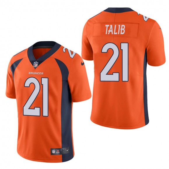 Men's Denver Broncos Aqib Talib Orange Vapor Untouchable Limited Jersey
