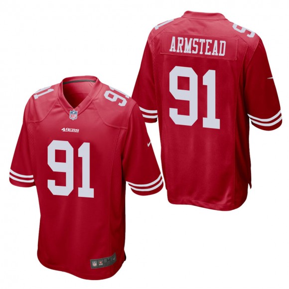 Men's San Francisco 49ers Arik Armstead Scarlet Game Jersey