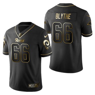Men's Los Angeles Rams Austin Blythe Black Golden Edition Jersey