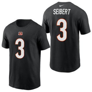 Men's Cincinnati Bengals Austin Seibert Black 2021 Name & Number T-Shirt