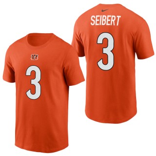 Men's Cincinnati Bengals Austin Seibert Orange 2021 Name & Number T-Shirt