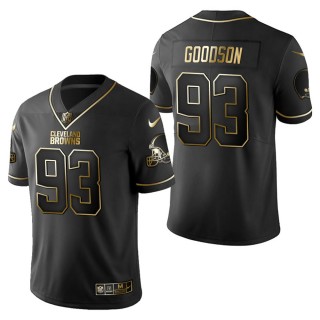 Men's Cleveland Browns B.J. Goodson Black Golden Edition Jersey