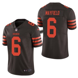 Men's Cleveland Browns Baker Mayfield Brown Color Rush Limited Jersey
