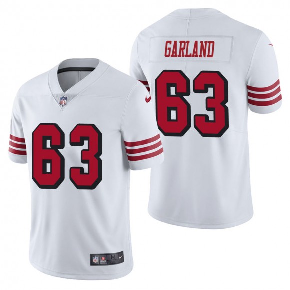 Men's San Francisco 49ers Ben Garland White Color Rush Limited Jersey