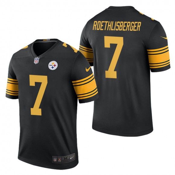 Men's Pittsburgh Steelers Ben Roethlisberger Black Color Rush Legend Jersey
