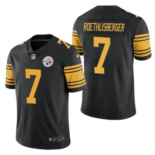 Men's Pittsburgh Steelers Ben Roethlisberger Black Color Rush Limited Jersey