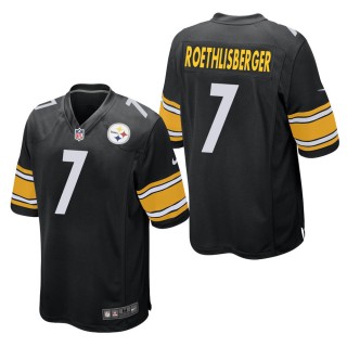 Men's Pittsburgh Steelers Ben Roethlisberger Black Game Jersey