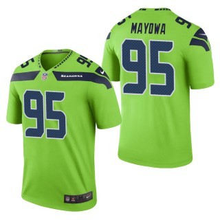 Men's Seattle Seahawks Benson Mayowa Green Color Rush Legend Jersey