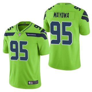 Men's Seattle Seahawks Benson Mayowa Green Color Rush Limited Jersey