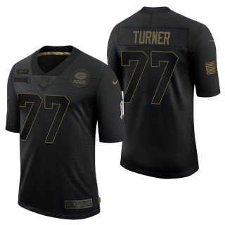 Men's Green Bay Packers Billy Turner Black Salute to Service Jersey