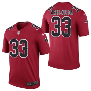 Men's Atlanta Falcons Blidi Wreh-Wilson Red Color Rush Legend Jersey