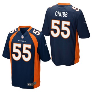 Men's Denver Broncos Bradley Chubb Navy Game Jersey