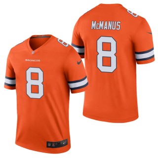 Men's Denver Broncos Brandon McManus Orange Color Rush Legend Jersey