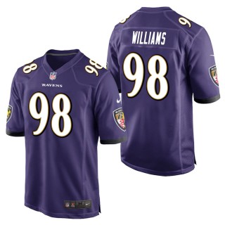 Men's Baltimore Ravens Brandon Williams Purple Game Jersey