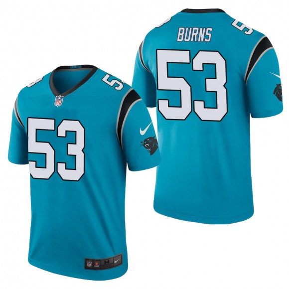 Men's Carolina Panthers Brian Burns Blue Color Rush Legend Jersey