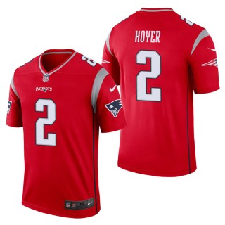Men's New England Patriots Brian Hoyer Red Inverted Legend Jersey