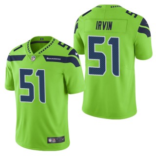 Men's Seattle Seahawks Bruce Irvin Green Color Rush Limited Jersey