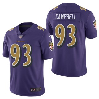 Men's Baltimore Ravens Calais Campbell Purple Color Rush Limited Jersey