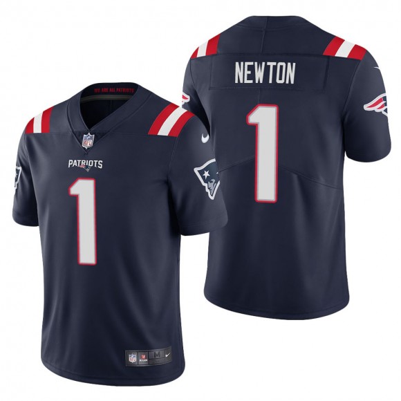 Men's New England Patriots Cam Newton Navy Vapor Limited Jersey