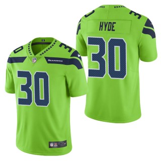 Men's Seattle Seahawks Carlos Hyde Green Color Rush Limited Jersey