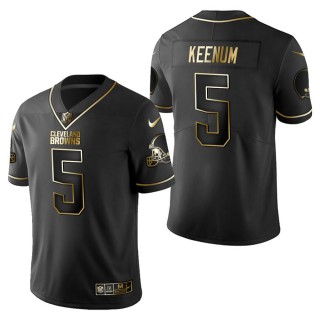Men's Cleveland Browns Case Keenum Black Golden Edition Jersey