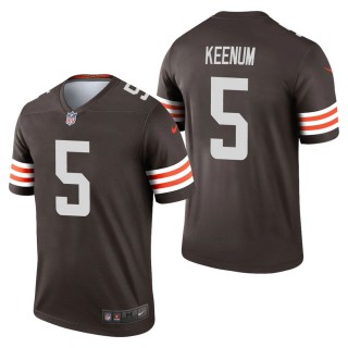 Men's Cleveland Browns Case Keenum Brown Legend Jersey