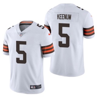 Men's Cleveland Browns Case Keenum White Vapor Limited Jersey