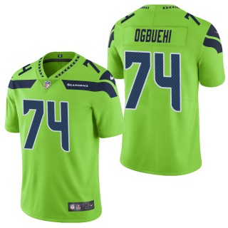 Men's Seattle Seahawks Cedric Ogbuehi Green Color Rush Limited Jersey