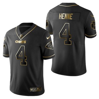 Men's Kansas City Chiefs Chad Henne Black Golden Edition Jersey