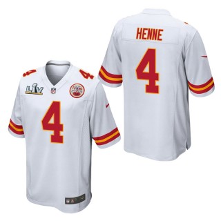Men's Kansas City Chiefs Chad Henne White Super Bowl LV Jersey