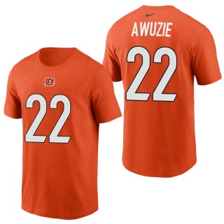 Men's Cincinnati Bengals Chidobe Awuzie Orange 2021 Name & Number T-Shirt