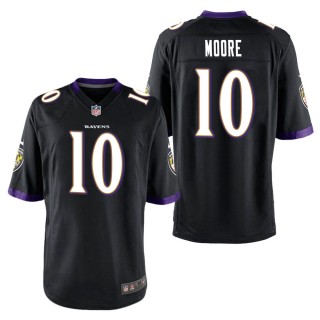Men's Baltimore Ravens Chris Moore Black Game Jersey