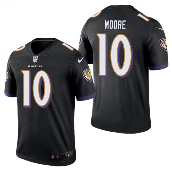 Men's Baltimore Ravens Chris Moore Black Legend Jersey