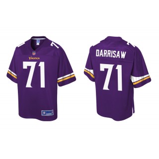 Men's Minnesota Vikings Christian Darrisaw Purple Pro Line Jersey