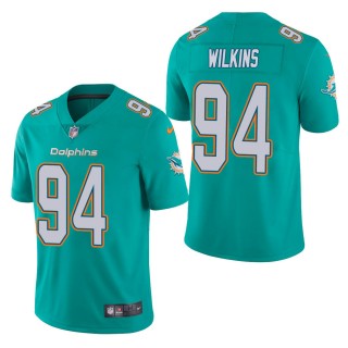 Men's Miami Dolphins Christian Wilkins Aqua Vapor Untouchable Limited Jersey