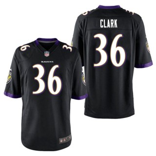 Men's Baltimore Ravens Chuck Clark Black Game Jersey