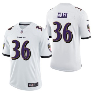 Men's Baltimore Ravens Chuck Clark White Vapor Untouchable Limited Jersey