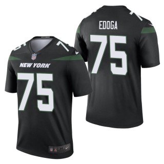 Men's New York Jets Chuma Edoga Black Color Rush Legend Jersey
