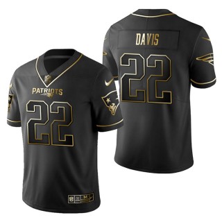 Men's New England Patriots Cody Davis Black Golden Edition Jersey
