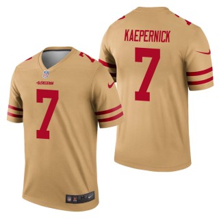 Men's San Francisco 49ers Colin Kaepernick Gold Inverted Legend Jersey