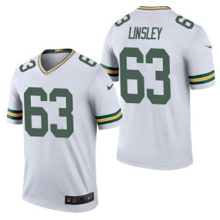Men's Green Bay Packers Corey Linsley White Color Rush Legend Jersey