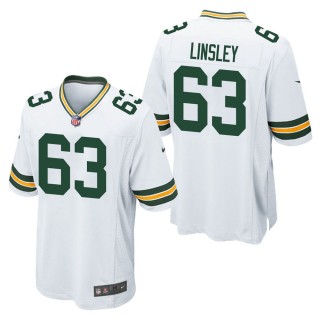 Men's Green Bay Packers Corey Linsley White Game Jersey