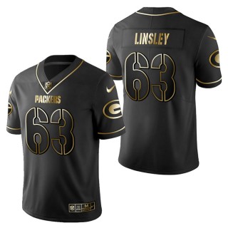 Men's Green Bay Packers Corey Linsley Black Golden Edition Jersey
