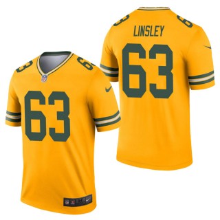 Men's Green Bay Packers Corey Linsley Gold Inverted Legend Jersey