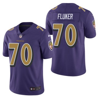 Men's Baltimore Ravens D.J. Fluker Purple Color Rush Limited Jersey