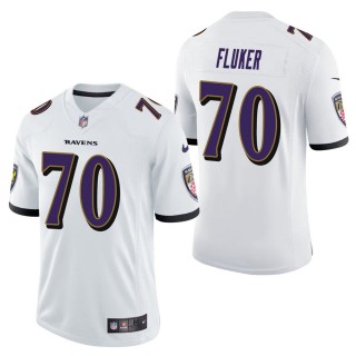Men's Baltimore Ravens D.J. Fluker White Vapor Untouchable Limited Jersey