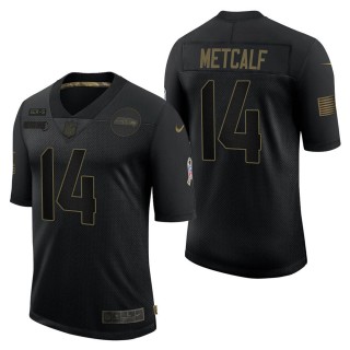 Men's Seattle Seahawks D.K. Metcalf Black Salute to Service Jersey
