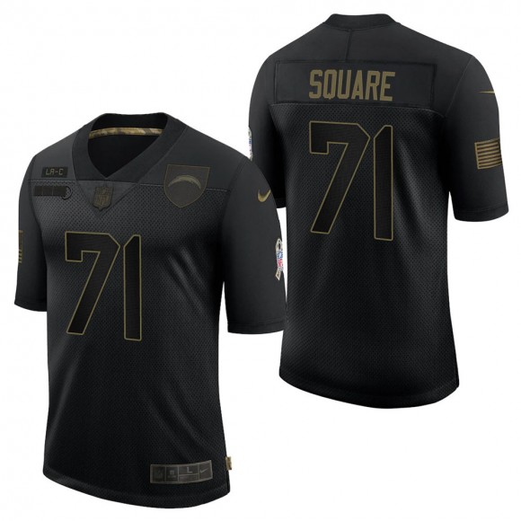 Men's Los Angeles Chargers Damion Square Black Salute to Service Jersey
