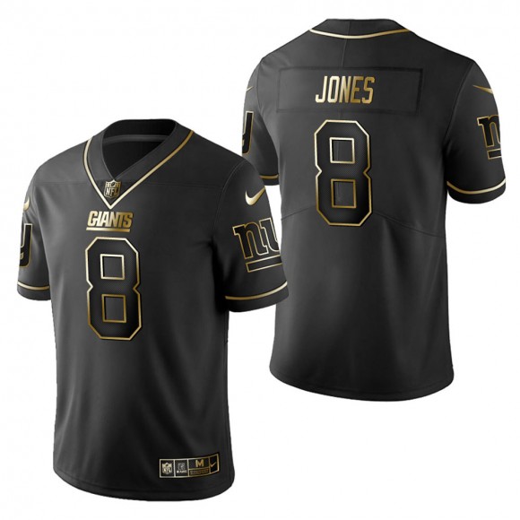 Men's New York Giants Daniel Jones Black Golden Edition Jersey