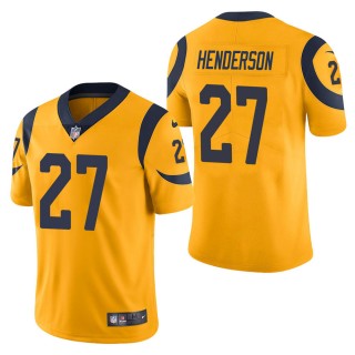 Men's Los Angeles Rams Darrell Henderson Gold Color Rush Limited Jersey